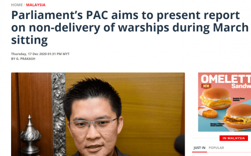 2021 06 02 08 35 19 Parliament’s PAC aims to present report on non delivery of warships during March