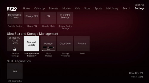 Ultra Box DCSS LNB Manage Satellite Frequency Test and Update