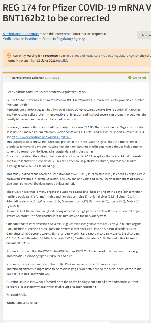 pfizer FOI