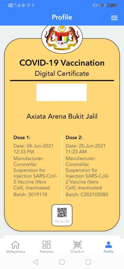 Axiata arena vaccine