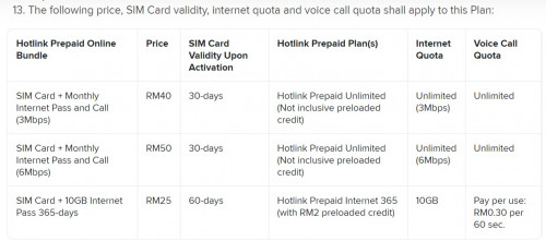 Internet hotlink 365 prepaid