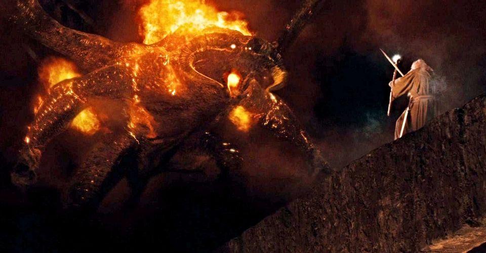 Gandalf And Balrog In Lord Of The Rings Pictr Com