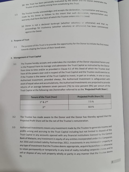 opportunity trust deed