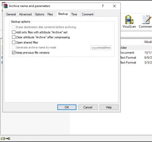 recovery setting