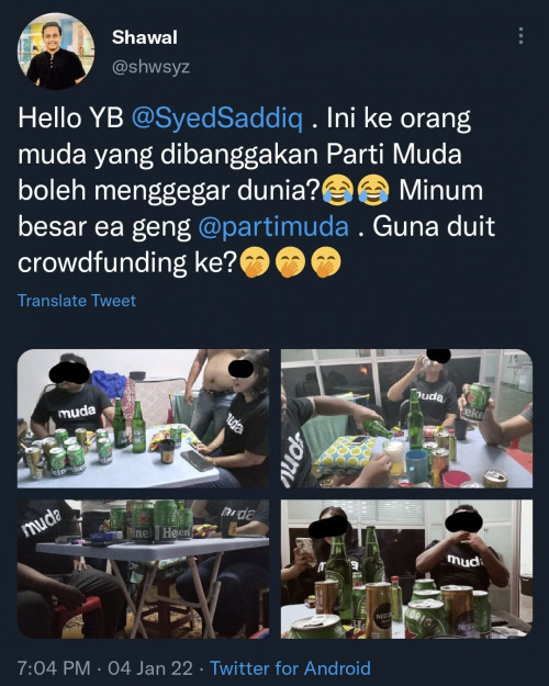 Gempar Orang umno tak kasi minum arak