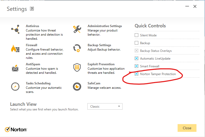 Norton antivirus software comes with crypto miner