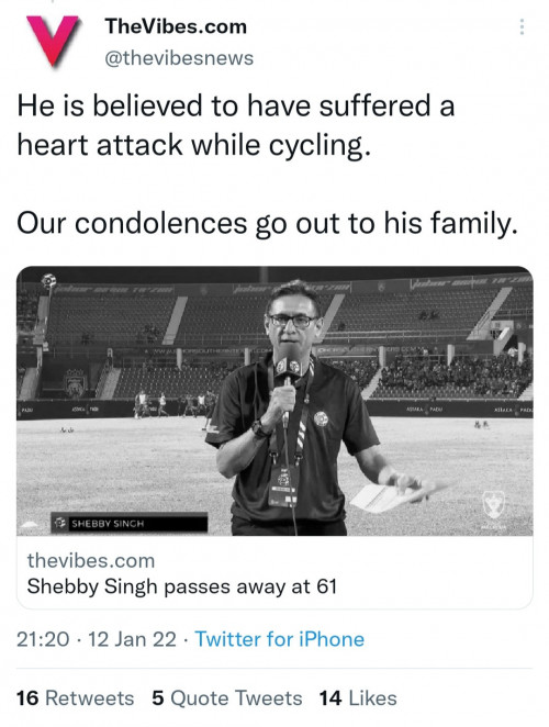 Died shebby singh Footballer: Shebby