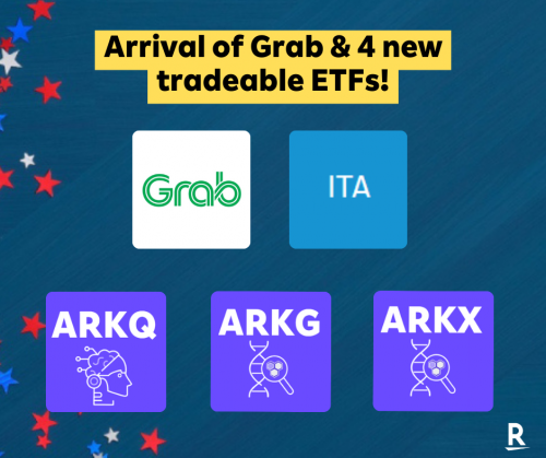 Arrival of Grab & 4ETFs shares!