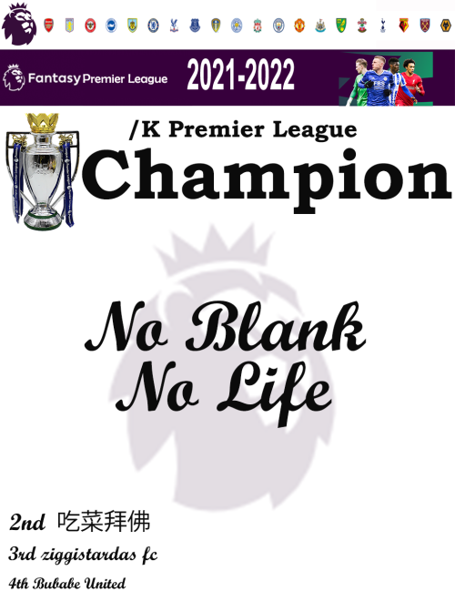 FPL Champ 2021-2022 /K Premier League