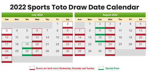 Draw date calendar Jul Aug 01