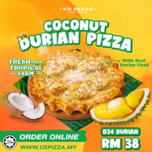 Durian coconut pizza