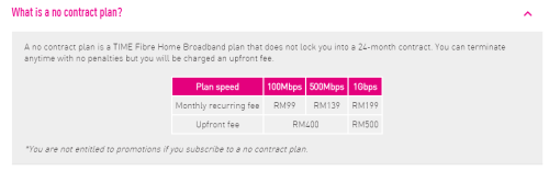 Short term internet subscription
