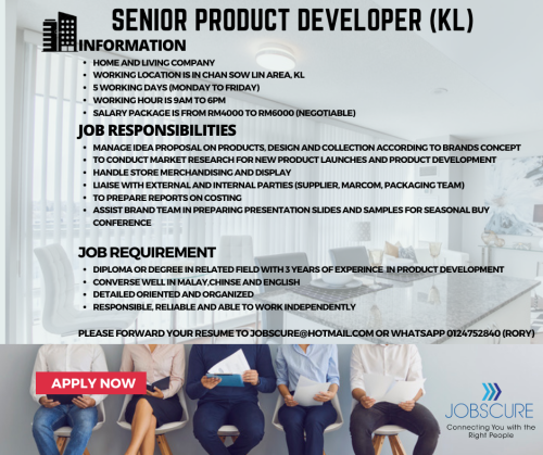 SENIOR PRODUCT DEVELOPER (HOOGA)