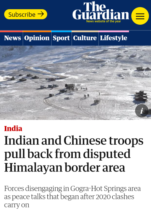 India, China To Withdraw From Disputed Border Area