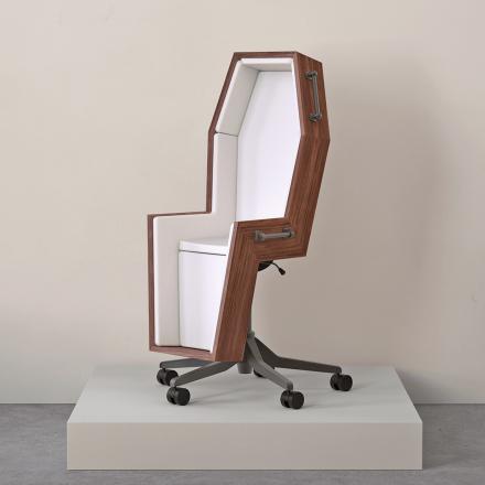 Concept coffin office chair design wants workers