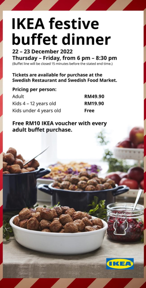 Xmas DINNER Buffet at IKEA only RM49.90