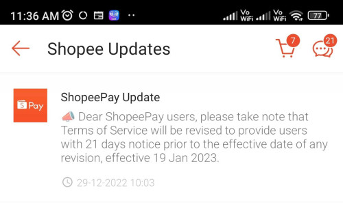 ShopeePay alert 01 Notification