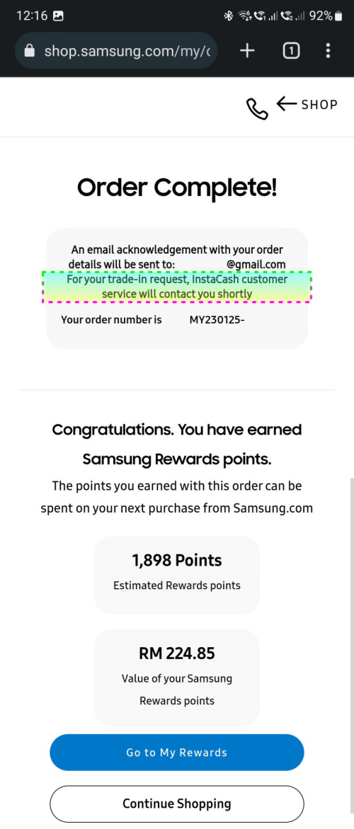 Order Acknowledgement