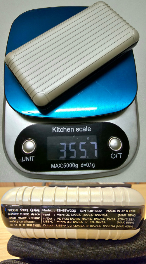 Powerbank weight