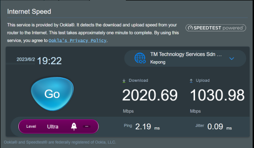 Asus speedtest