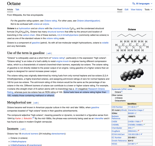 Mothballs As an Octane Enhancer