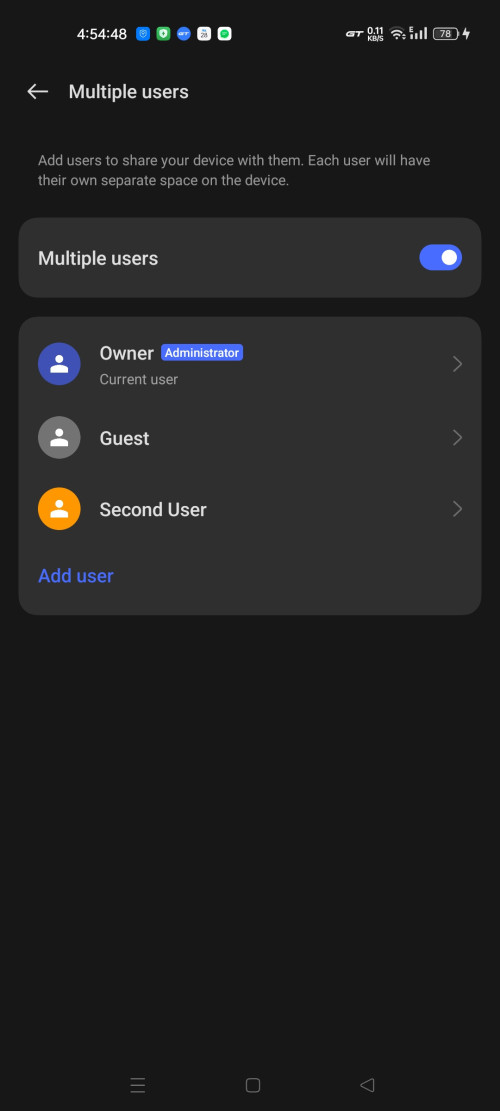 User