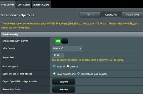 open vpn server