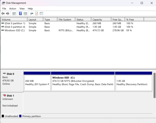 Screenshot disk