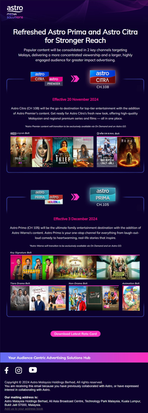 Astro Media Solutions Refreshed Astro Prima and Astro Citra for Stronger Reach