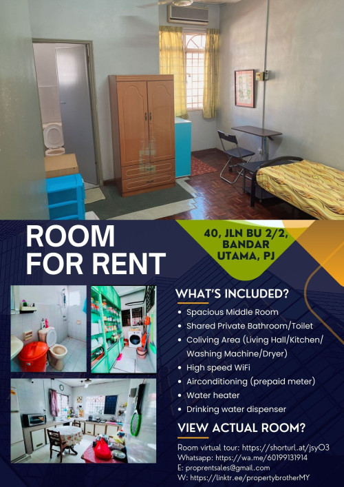 BU2 Single Room for Rent Flyer