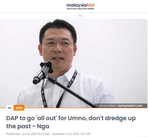 DAP support UMNO