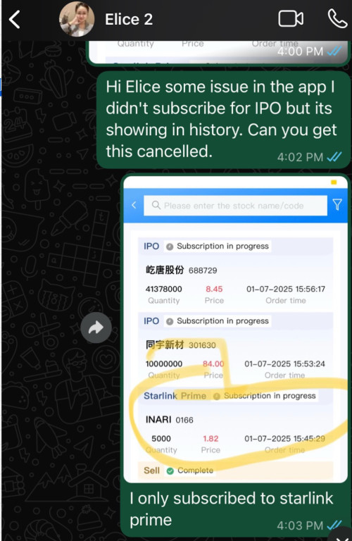 Elice scam message 1