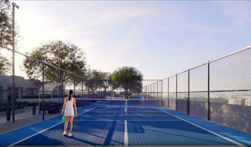 Rooftop Pickleball Court 1