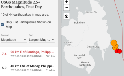 Screenshot 2025 10 10 at 14 45 52 Latest Earthquakes