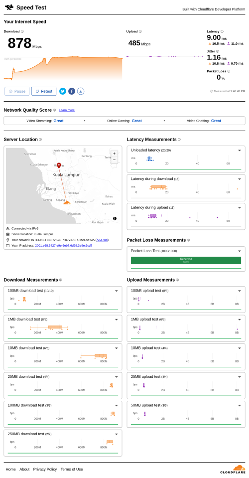 Screenshot 2025 10 15 at 13 47 22 Internet Speed Test Measure Network Performance Cloudflare