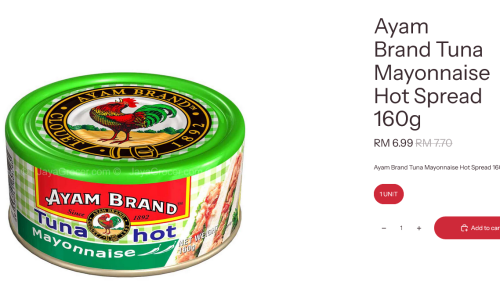 Screenshot 2026 03 30 at 14 50 00 Ayam Brand Tuna Mayonnaise Hot Spread 160g – Jaya Grocer The Starl