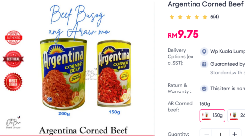 Screenshot 2026 05 13 at 19 05 17 Argentina Corned Beef Lazada