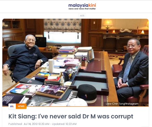 LKS Mahathir corrupt