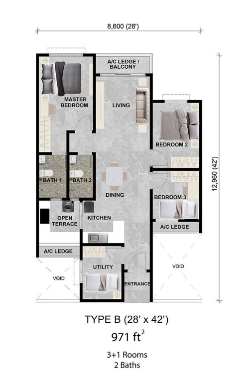 floor plan type B