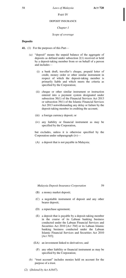 pidm act 720 scope