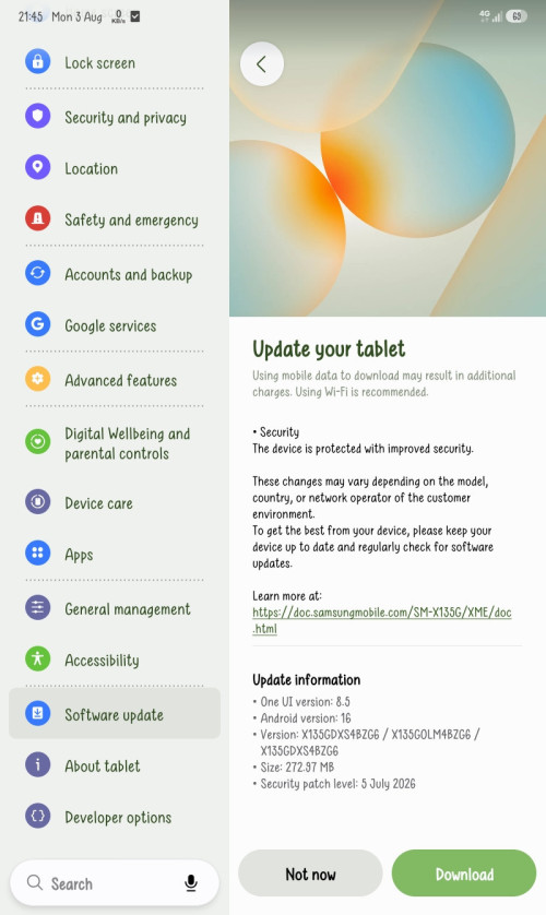Screenshot 20260803 214554 Software update