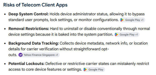 Telecoms Client Risks
