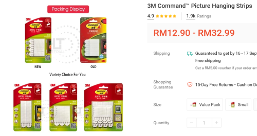 Screenshot 2026 09 14 at 18 38 31 3M Command™ Picture Hanging Strips Shopee Malaysia