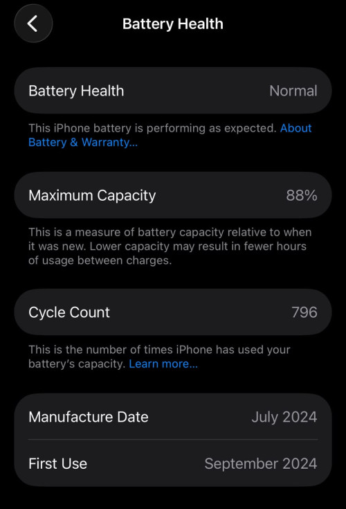iPhone15Pro Battery stats